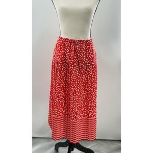 Vintage Polka Dot and‎ Strip Elastic Wait Maxi Skirt